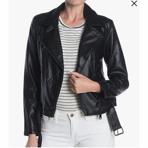 Elodie Vegan Leather Motorcycle Jacket Size M
